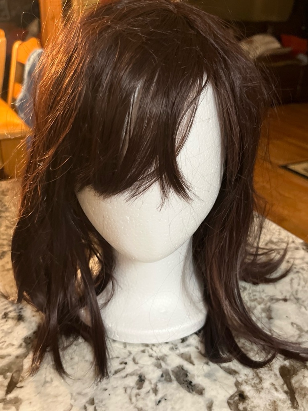 Brown Women's Synthetic Wig with Bangs